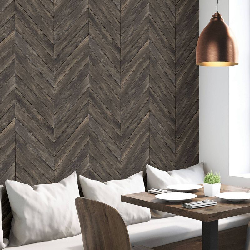 Brewster Wildwood Peel And Stick Wallpaper Walnut