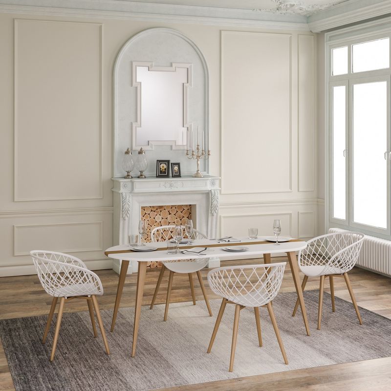 Set of 2 Kurv Chair White - Jamesdar