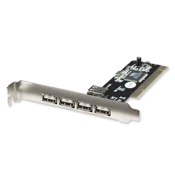 4 Ext Ports, 1 Int USB 2.0 PCI Card