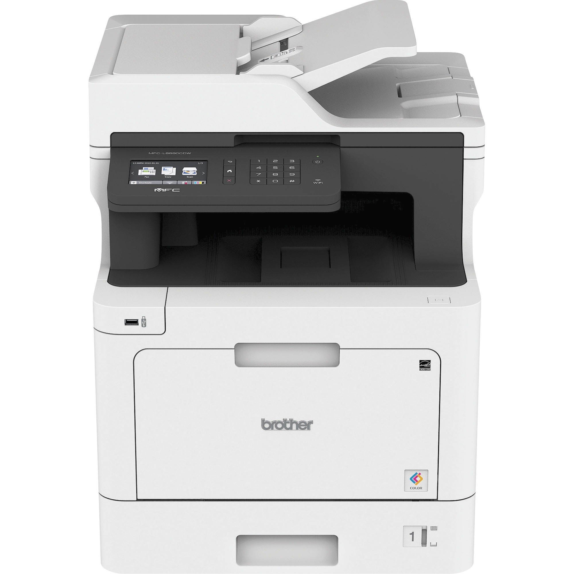 Brother Business Color Laser All-in-One MFC-L8610CDW - Duplex Printing - Wireless Networking - Copier/Fax/Printer/Scanner - 33 ppm Mono/33 ppm Color Print - 3.7" LCD Touchscreen - Gigabit Ethernet ...