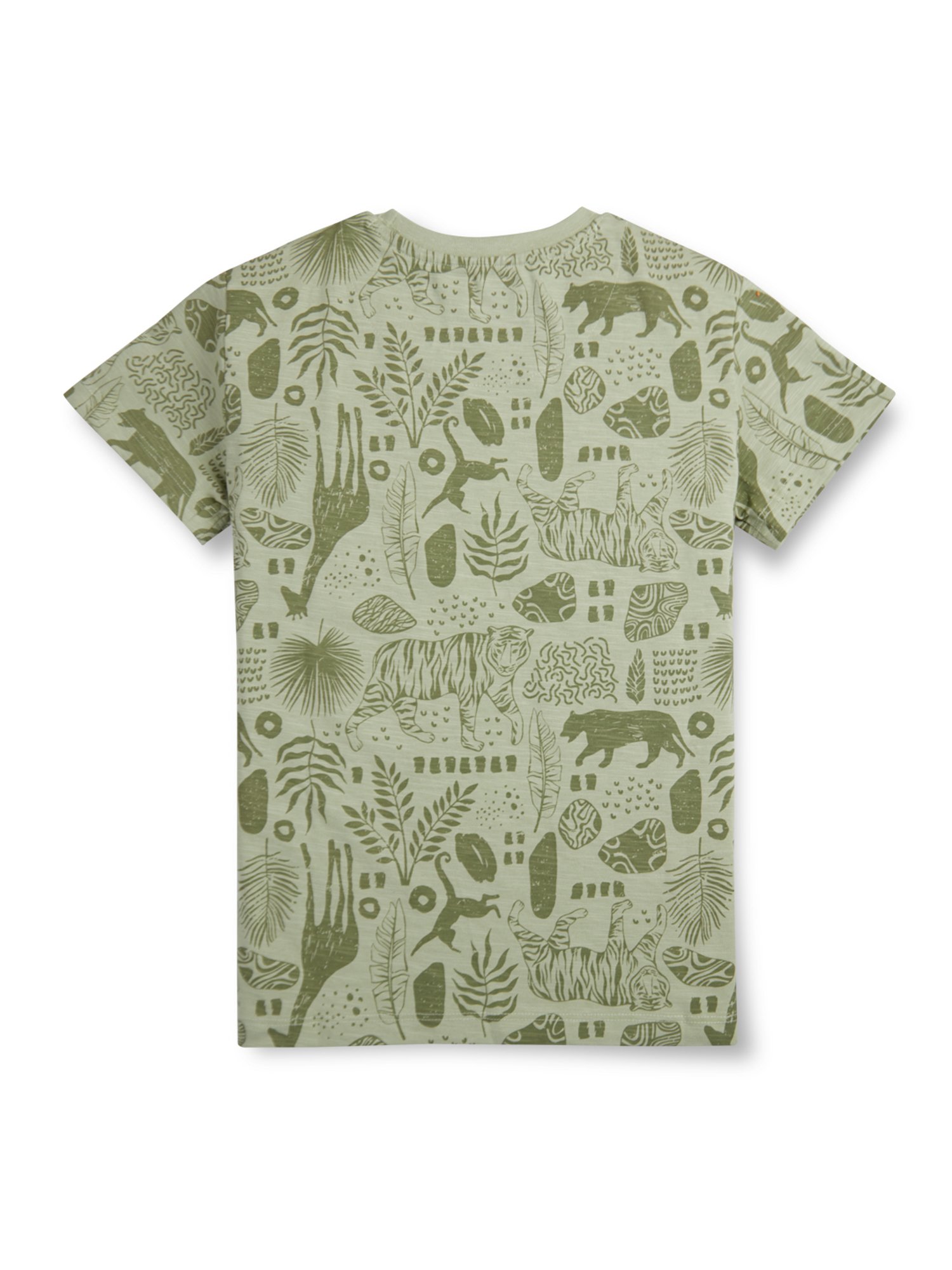 Gini & Jony Boys Sage Green Printed T-Shirt