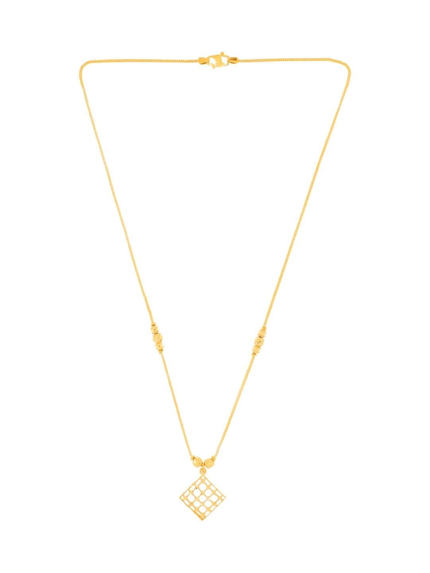 Waman Hari Pethe Jewellers 22k Gold Pendant with Chain for Women