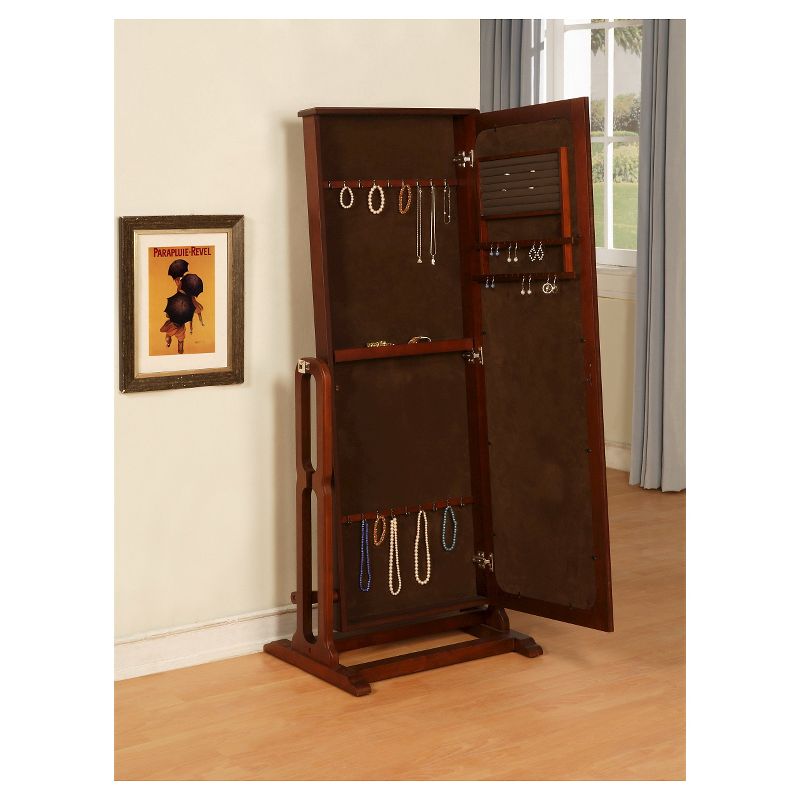Lola Cheval Mirror/Jewelry Wardrobe Black - Powell Company