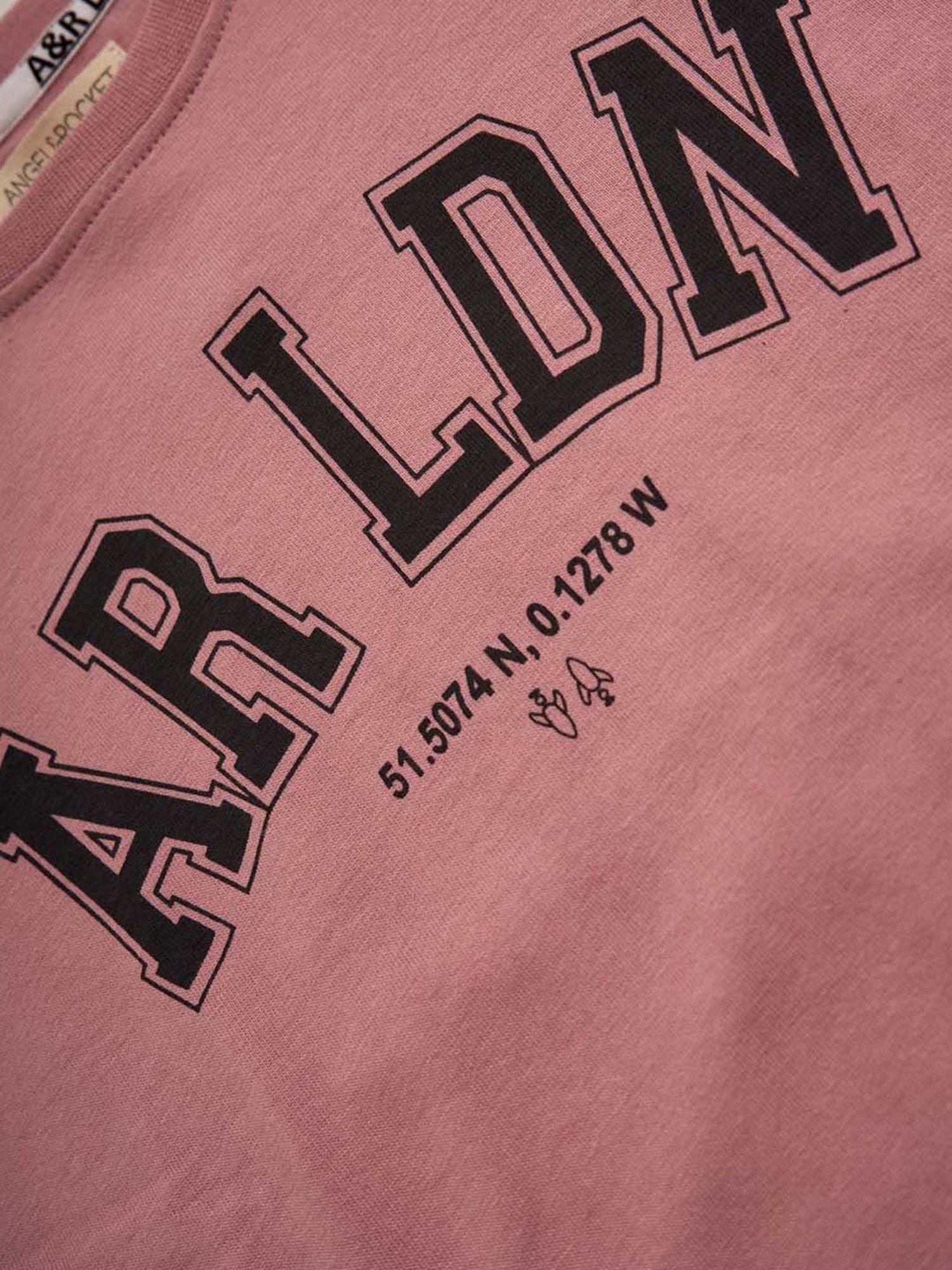 Angel & Rocket Kids Onion Pink Cotton Printed T-Shirt