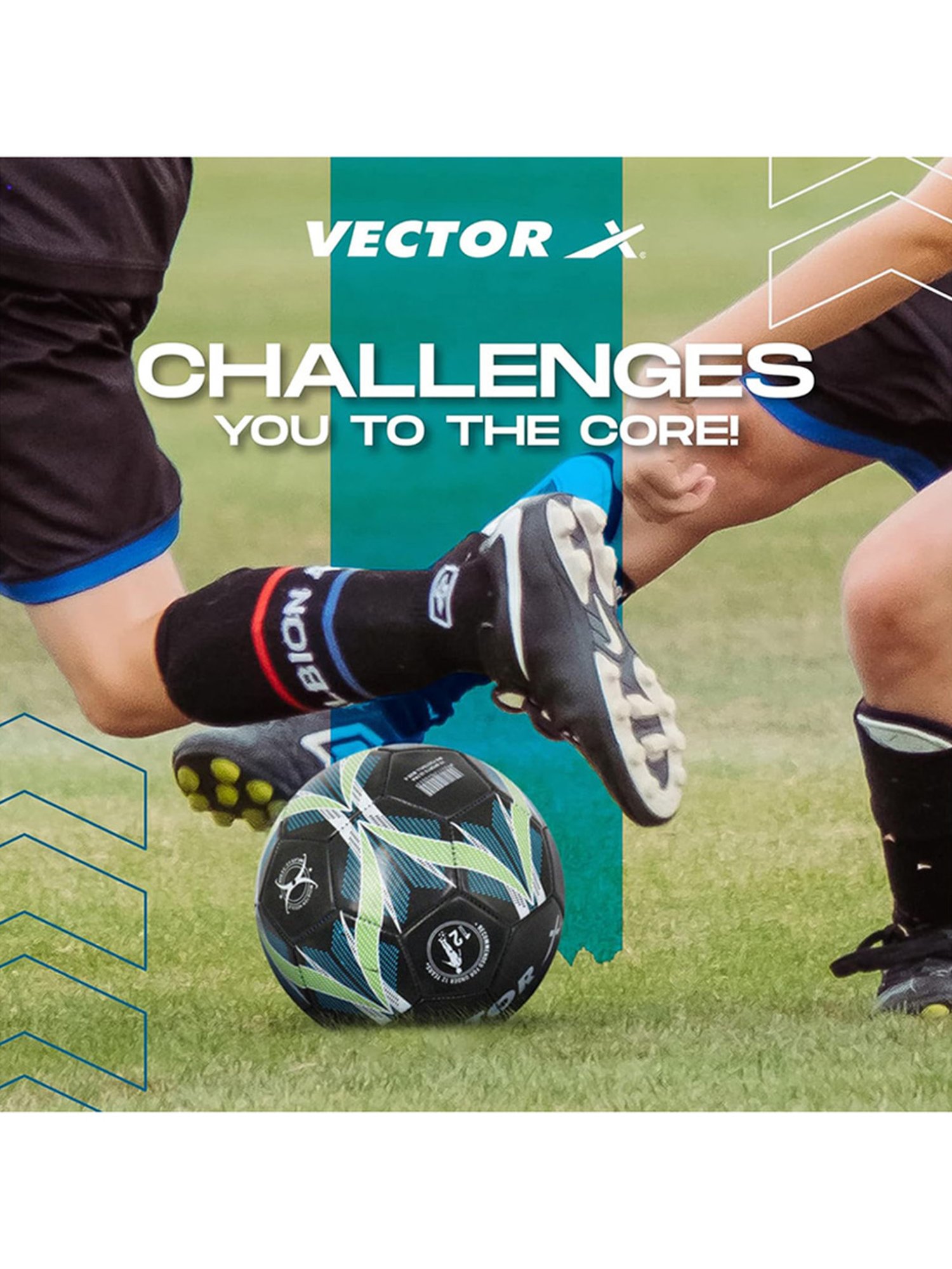 Vector X Ultra Machine Stitched Football (Black) Size - 5