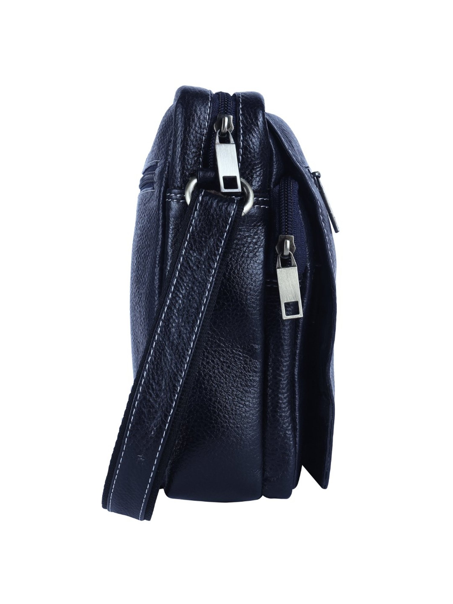 HiLEDER Pure Genuine Leather Messenger Shoulder Sling Cross Body Office Bag for Men and Women, Blue