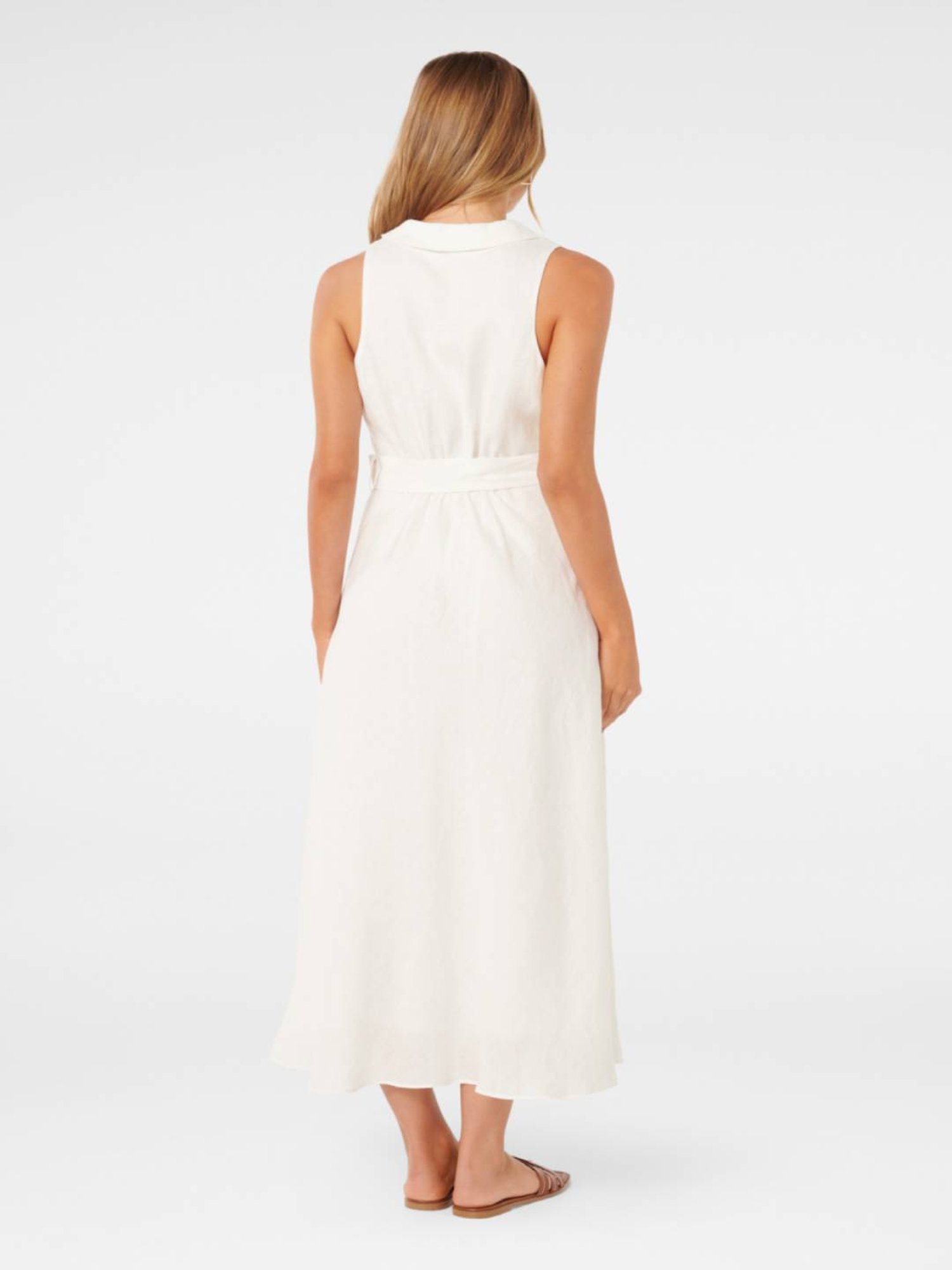 Forever New Paulina Collar Detail Belted midi dress