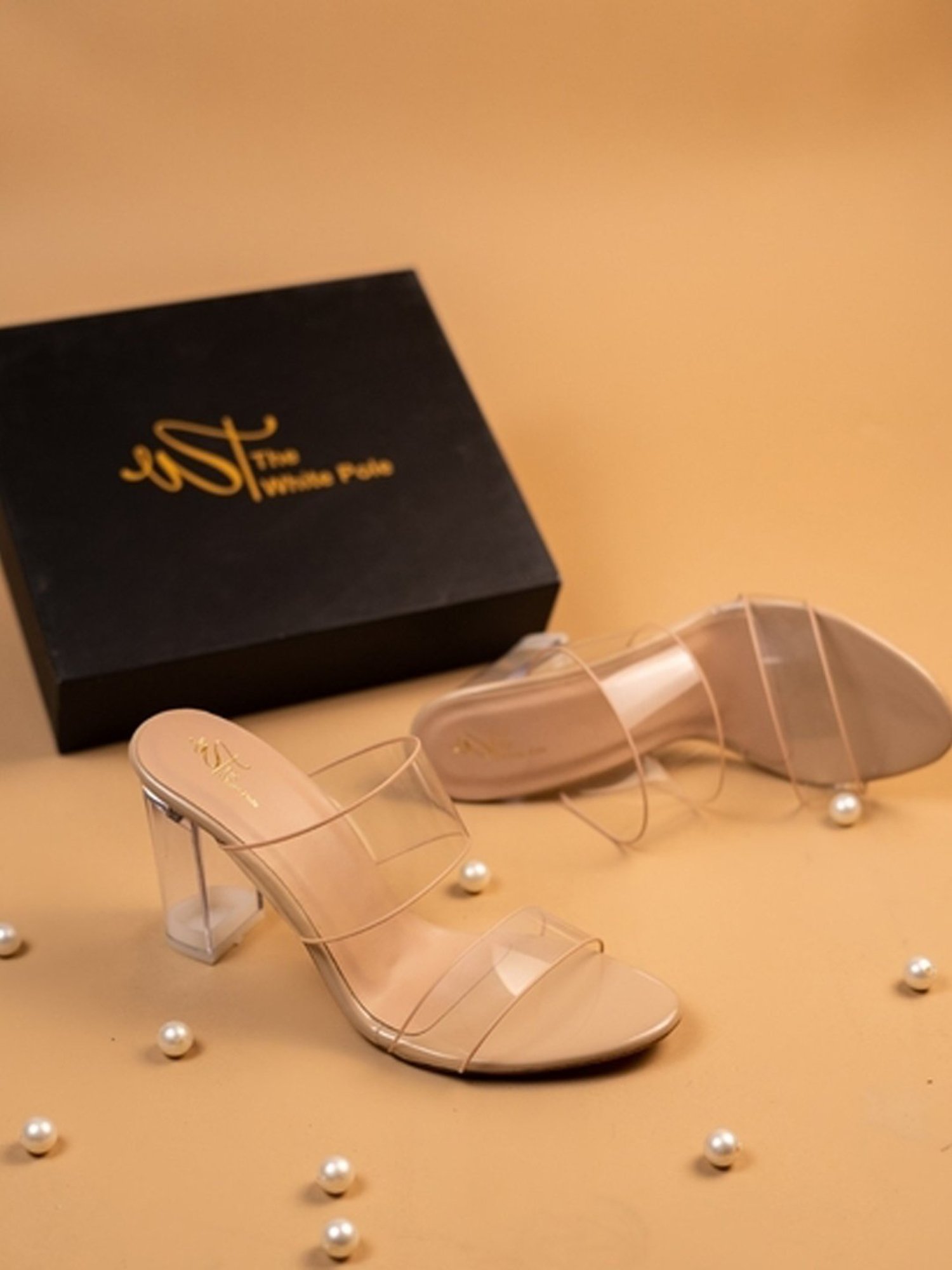 The White Pole Women's Cream Casual Sandals