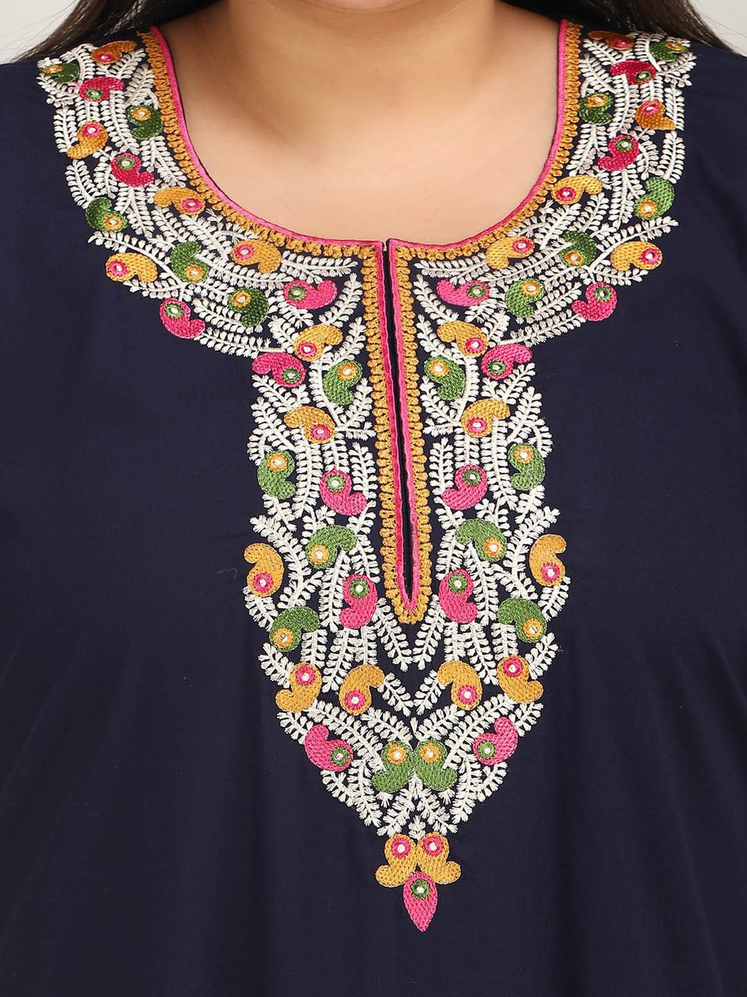 KOI SLEEPWEAR Navy Embroidered Night Gown