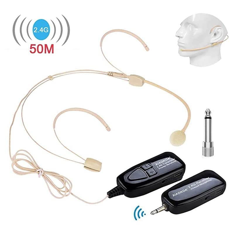 Microphone Headset, UHF Mic Headset and Handheld 2 in 1, 160 ft Range for Voice Amplifier, Stage Speakers, Teacher, Tour Guides, Fitness Instructor(Do Not Support Phone/Mac/Laptop)