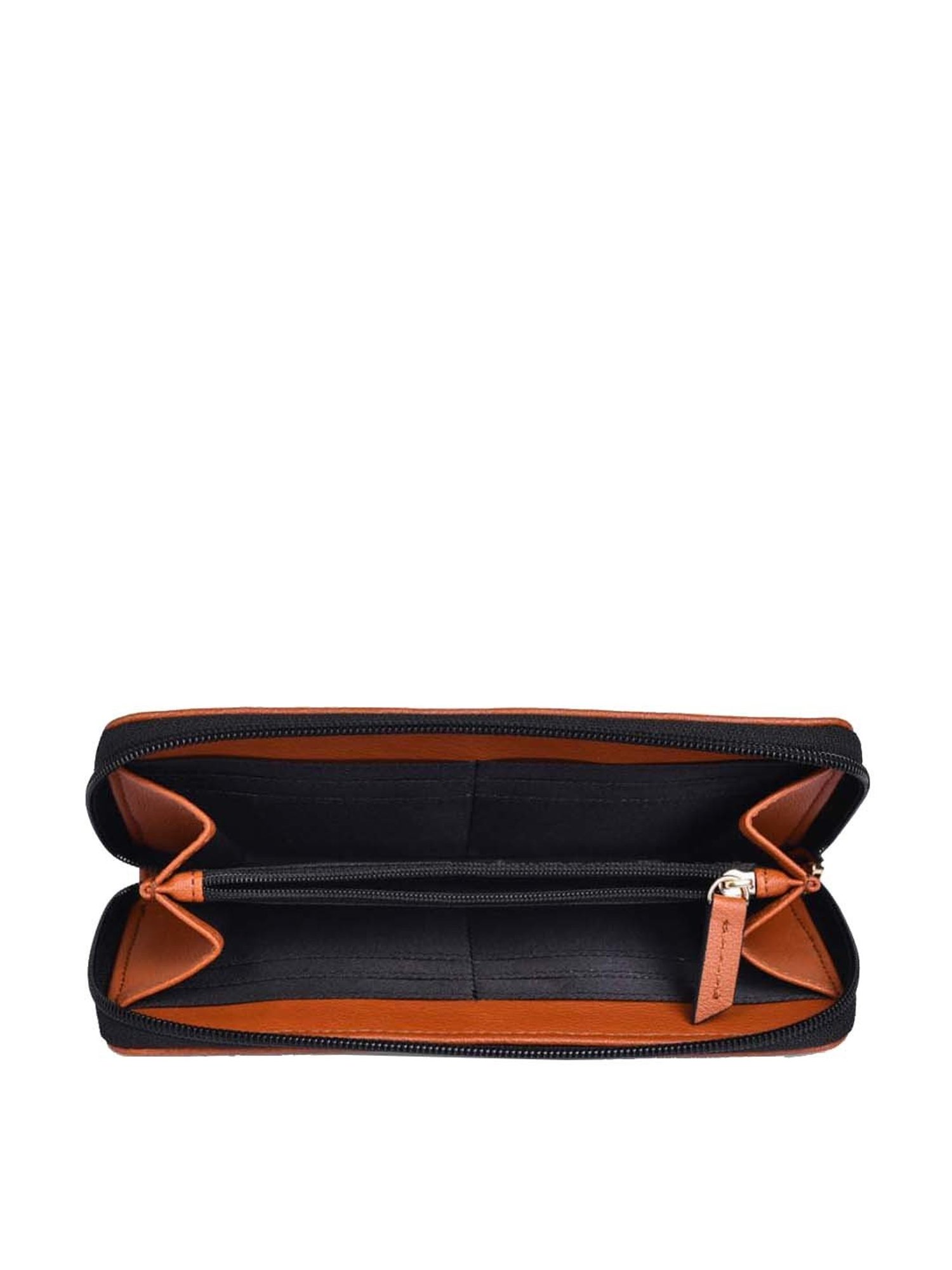 BELWABA Tan Solid Zip Around Wallet for Women