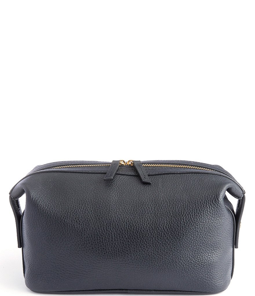 ROYCE New York Pebbled Leather Toiletry Bag