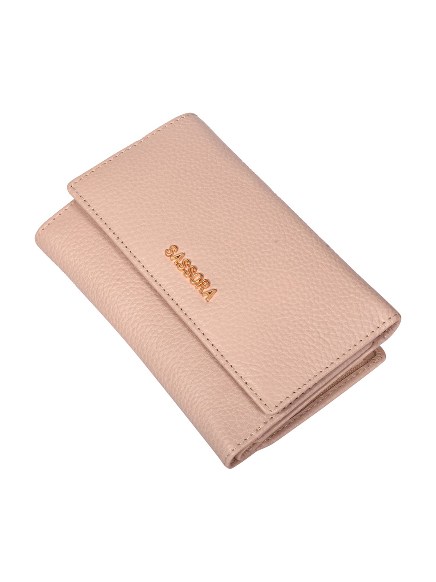 Sassora Lyla Light Pink Small Leather Wallet for Women