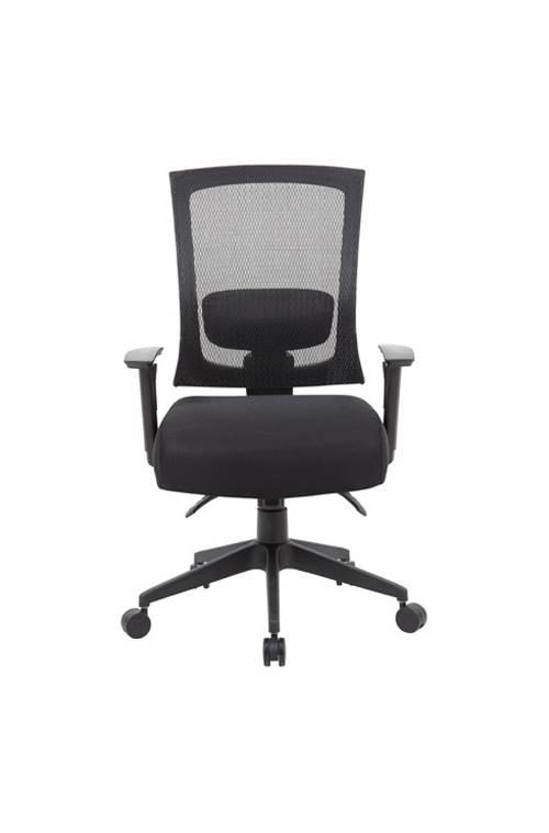 Boss B6716-SS-BK Mesh Back 3 paddle Task Chair with Seat Slider, 25" x 26" x 38", Mesh - Black