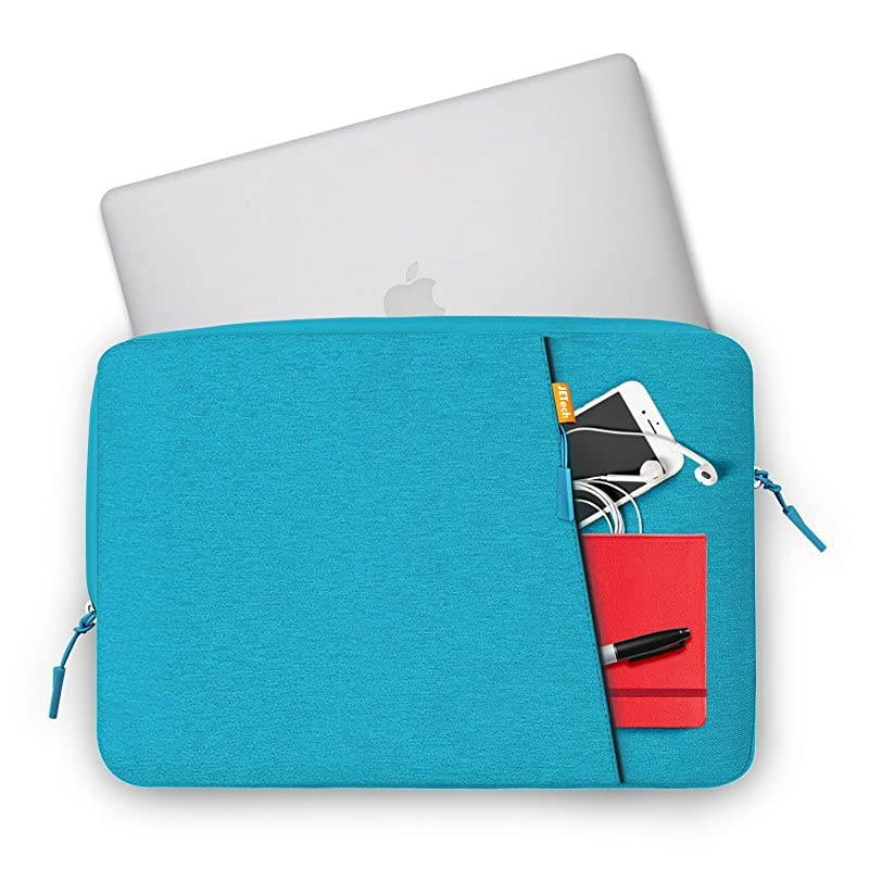 Laptop Sleeve Compatible for 133Inch Notebook Tablet iPad Tab Compatible with 13 MacBook Pro and MacBook AirWaterproof Shock Resistant Bag Case with Accessory Pocket Blue