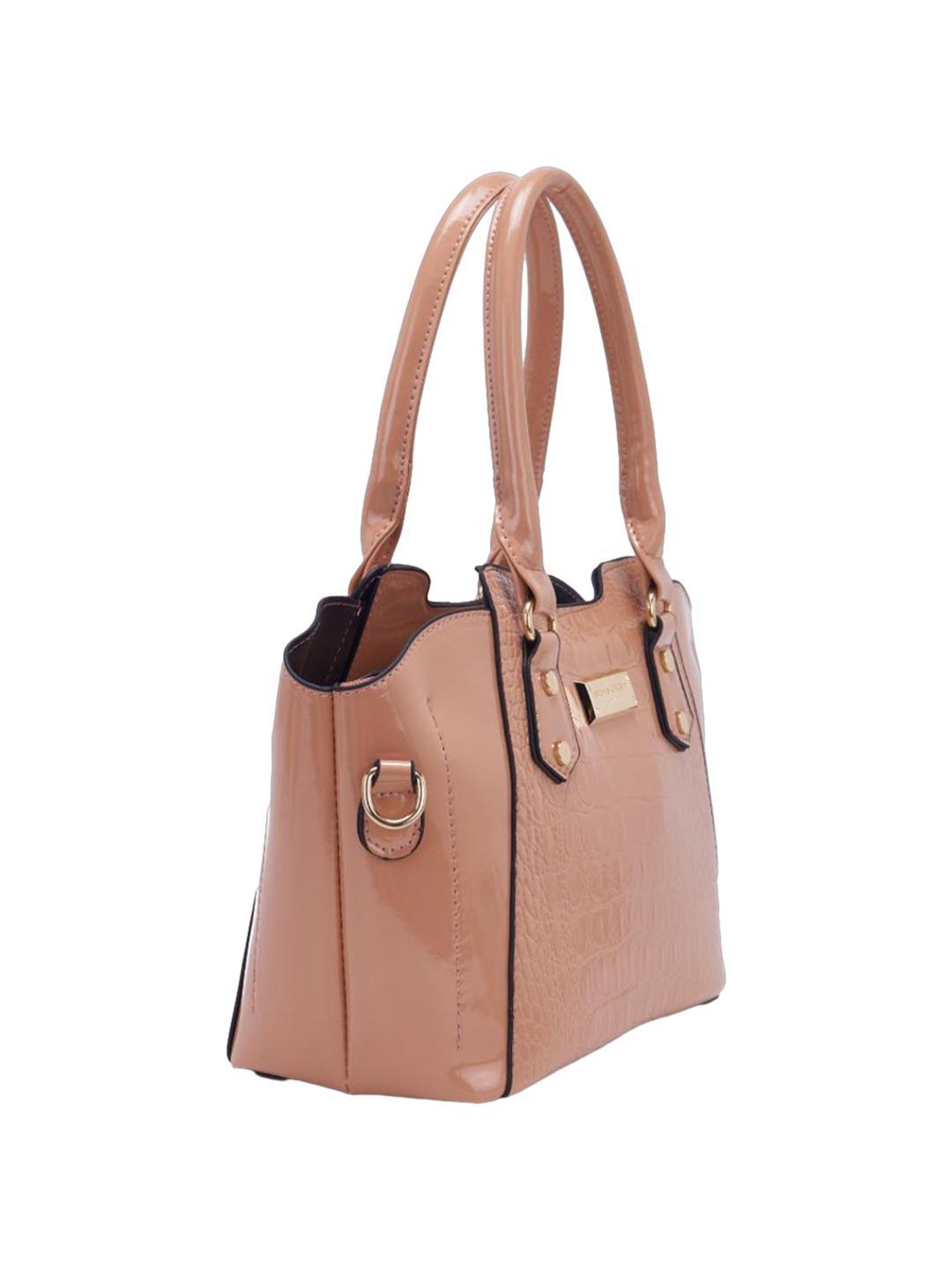 Pierre Cardin Brown Textured Satchel Handbag
