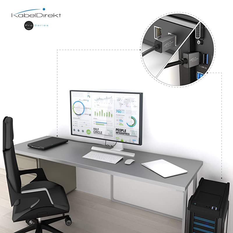 USB B 20 Cable 15 feet USB A to USB B for Printers Scanners and Fax Machines Black Space Gray Pro Series