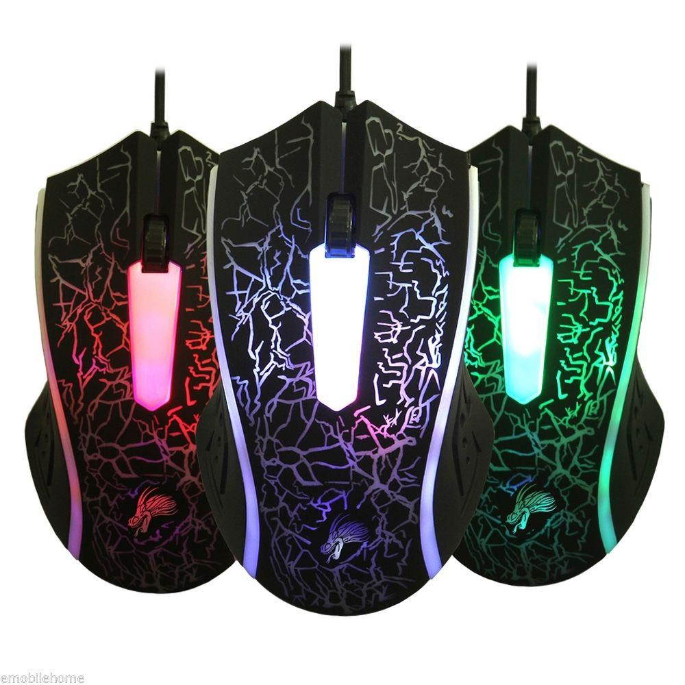 X7 USB Wired Optical 2400DPI Gaming Mouse Game Mice Ergonomic design LED backlit