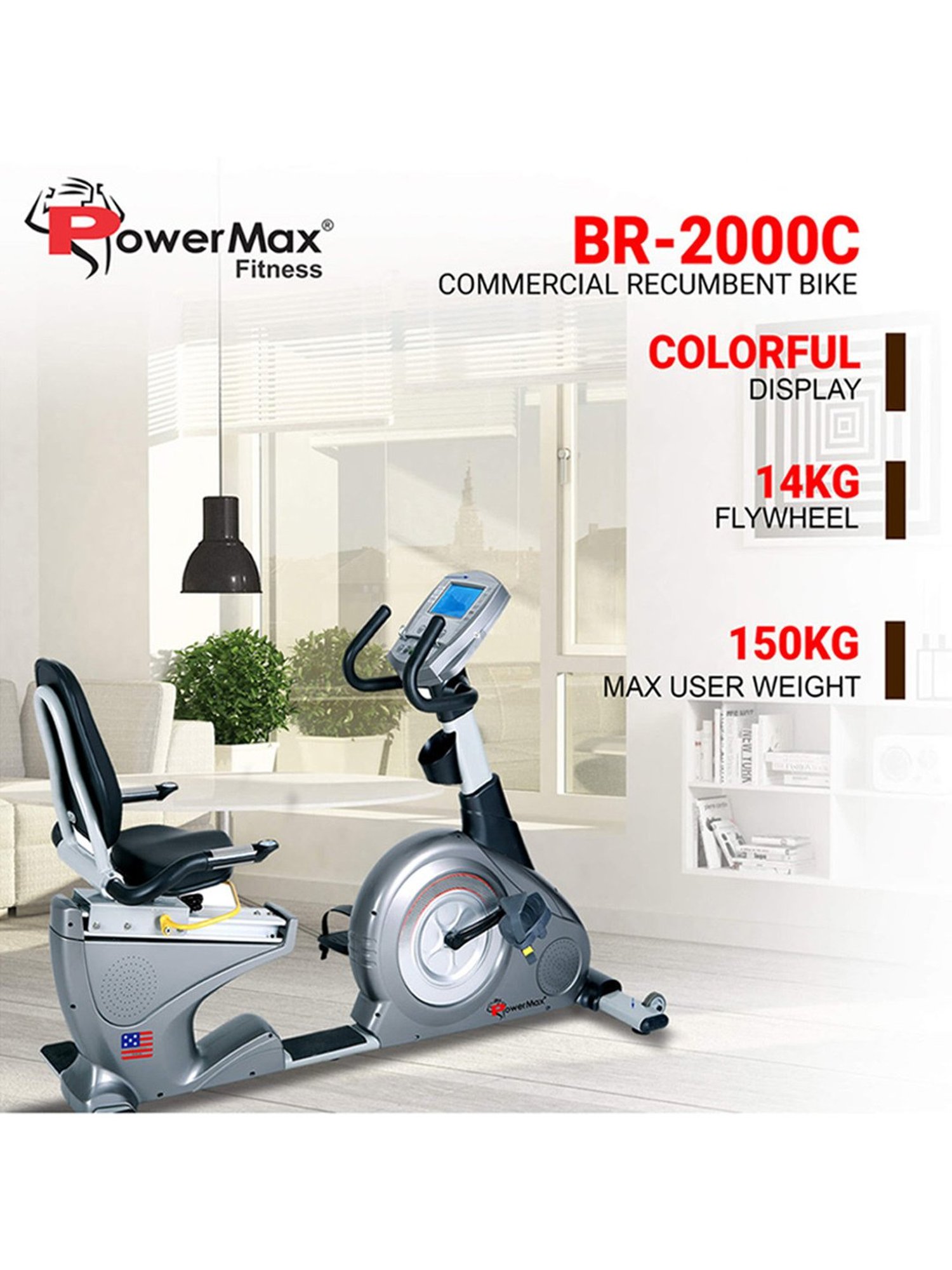 PowerMax Fitness B-S2 Spin Bike (Black)