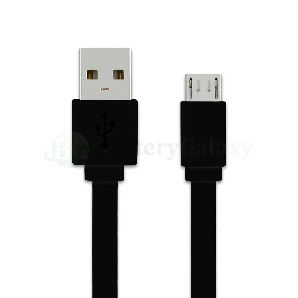 1-100 Lot Micro USB Flat Noodle Cable for  Galaxy S S2 S3 S4 S5 S6 S7