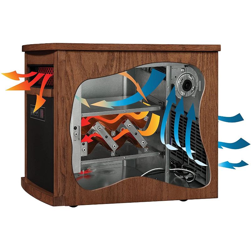 Duraflame Dixie 1,000 Sq. Ft. Portable Infrared Heater in Oak- 9HM8101-O142