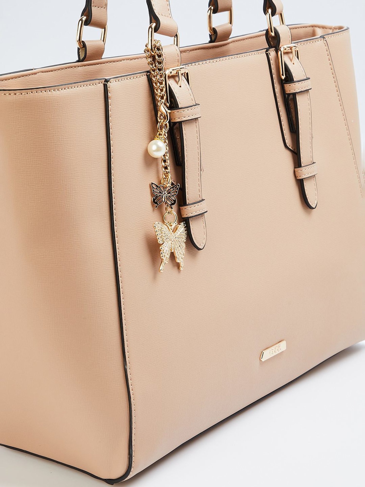 Code by Lifestyle Pink Solid Shoulder Handbag