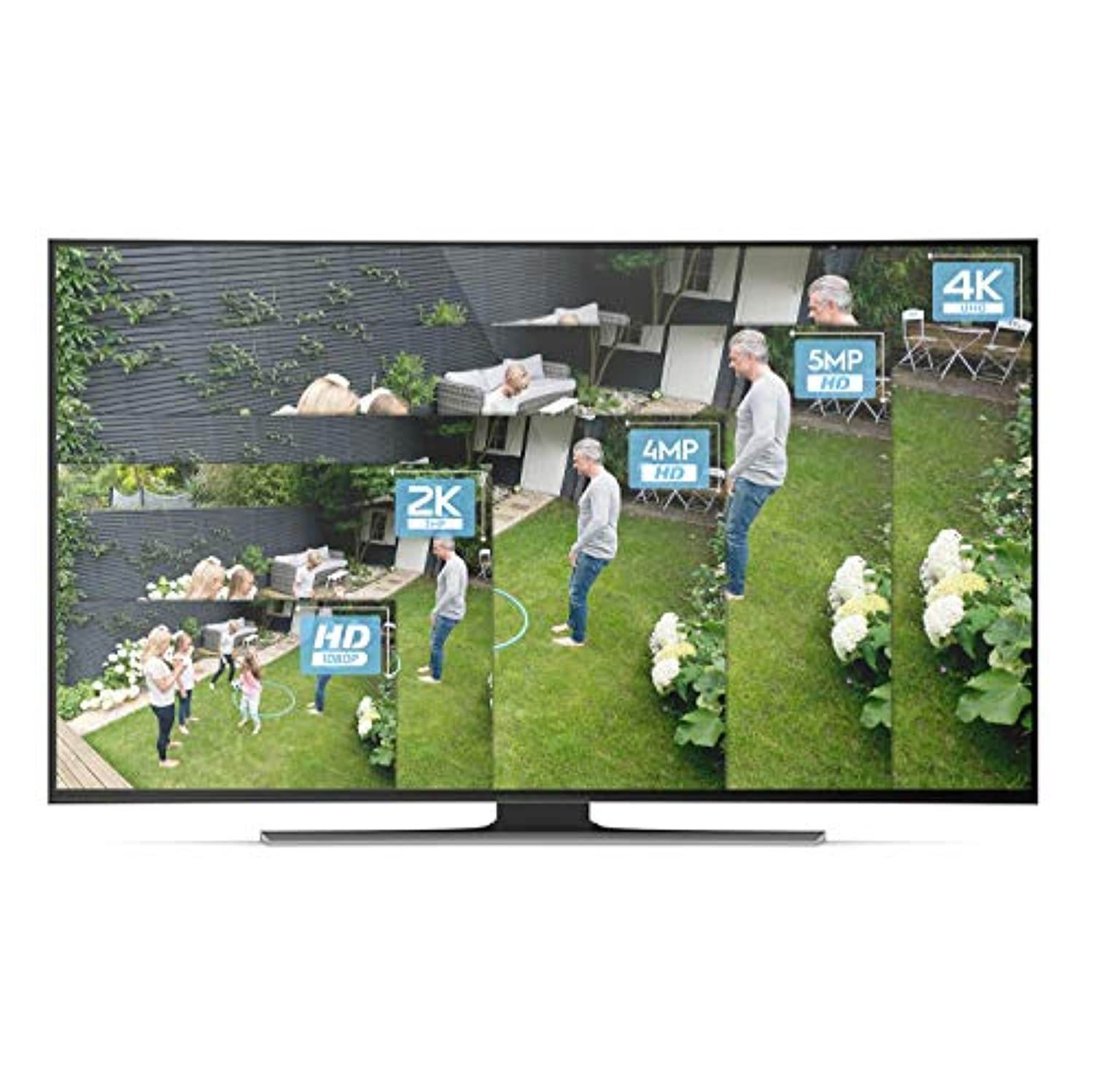 Amcrest 4K NV5208E (8CH 1080P/3MP/4MP/5MP/6MP/4K/12MP) Network Video Recorder (8-Port PoE) - Supports up to 8 x 4K IP Cameras, Supports up to 2 x 10TB Hard Drives (Not Included) (NV5208E)