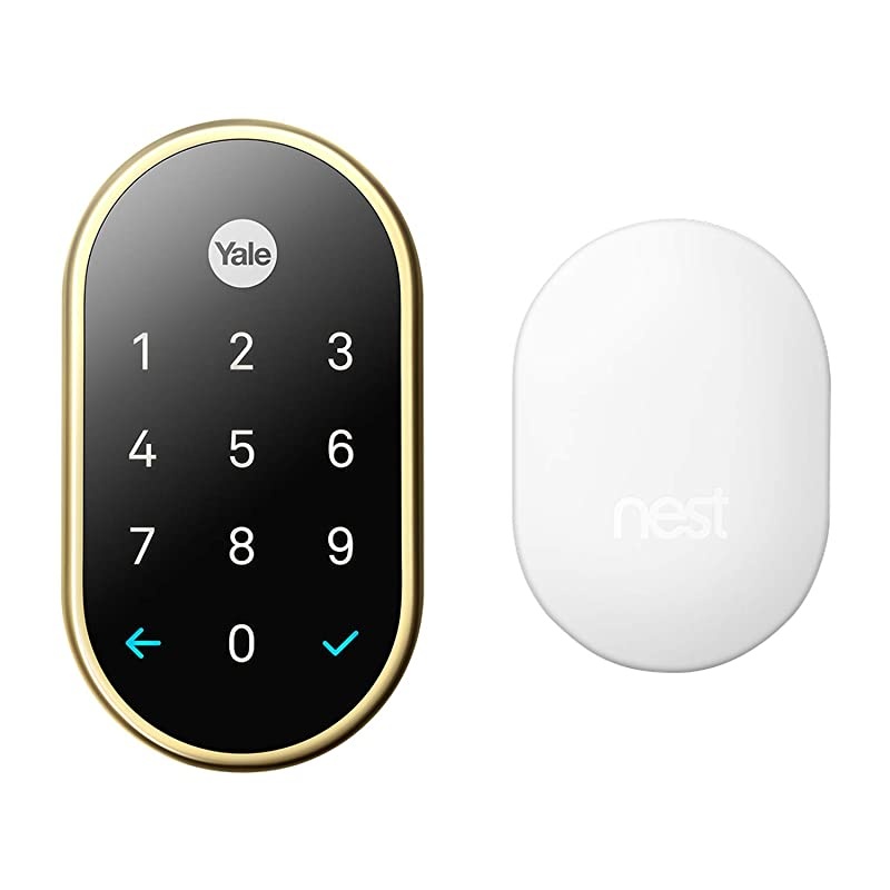 Nest Yale Lock Smart Lock Deadbolt System for Keyless Entry Brass
