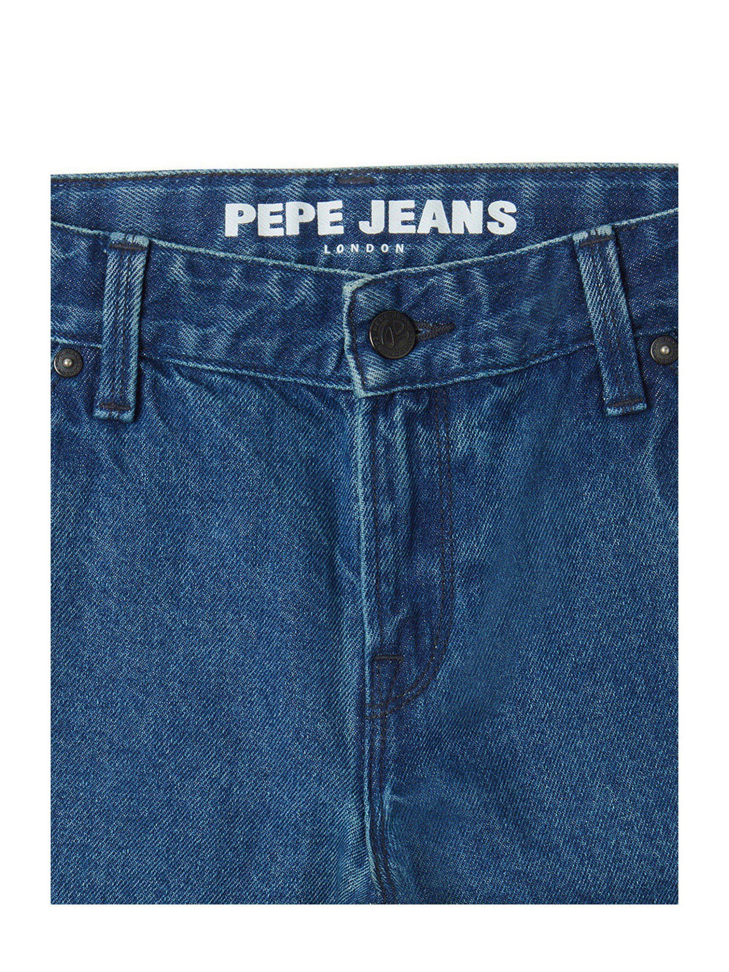 Pepe Jeans Boys Blue Solid Jeans