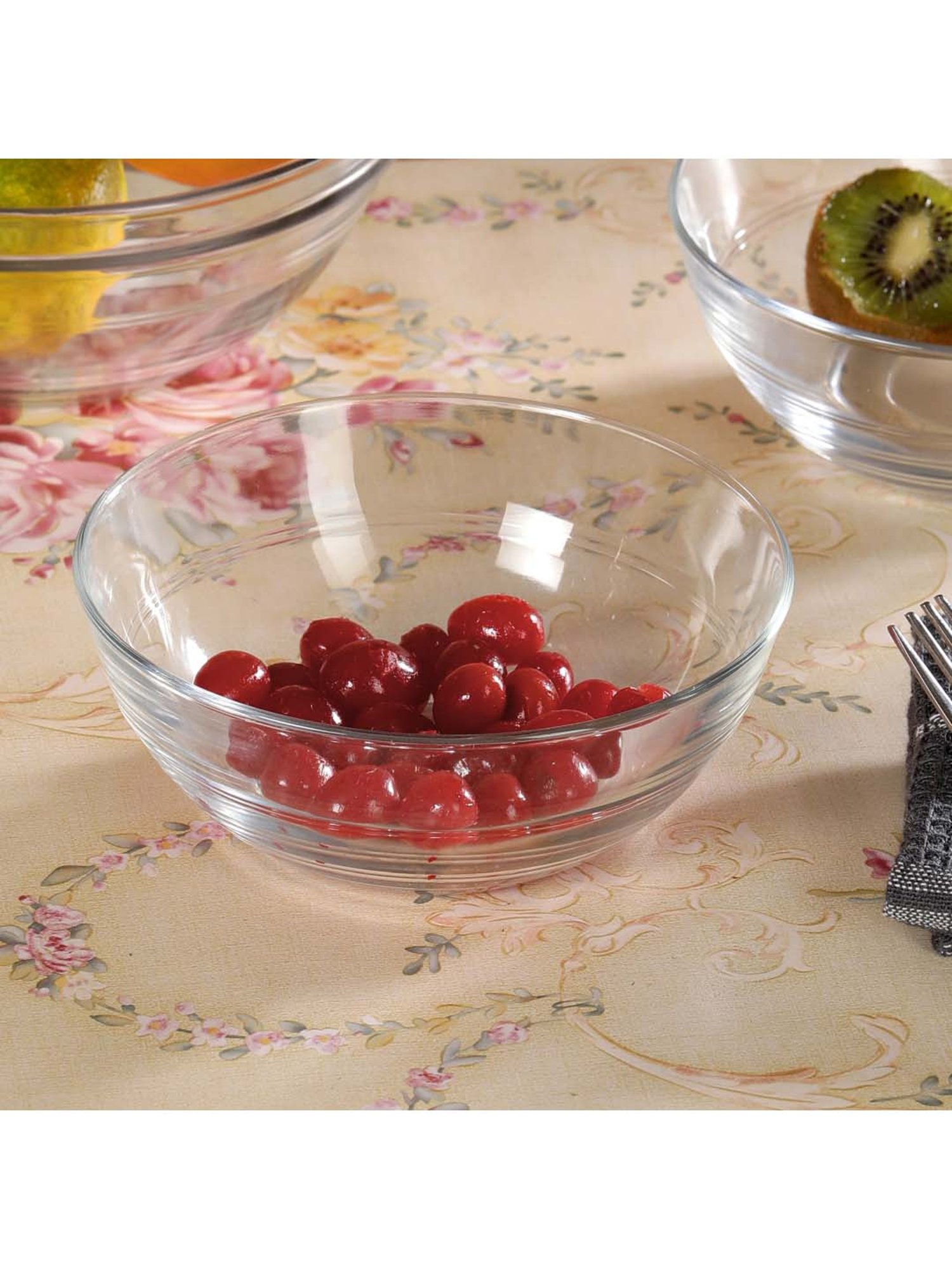 Duralex 'Lys' Transparent Glass 2 Serving Bowl (1.59 L) - Set of 3