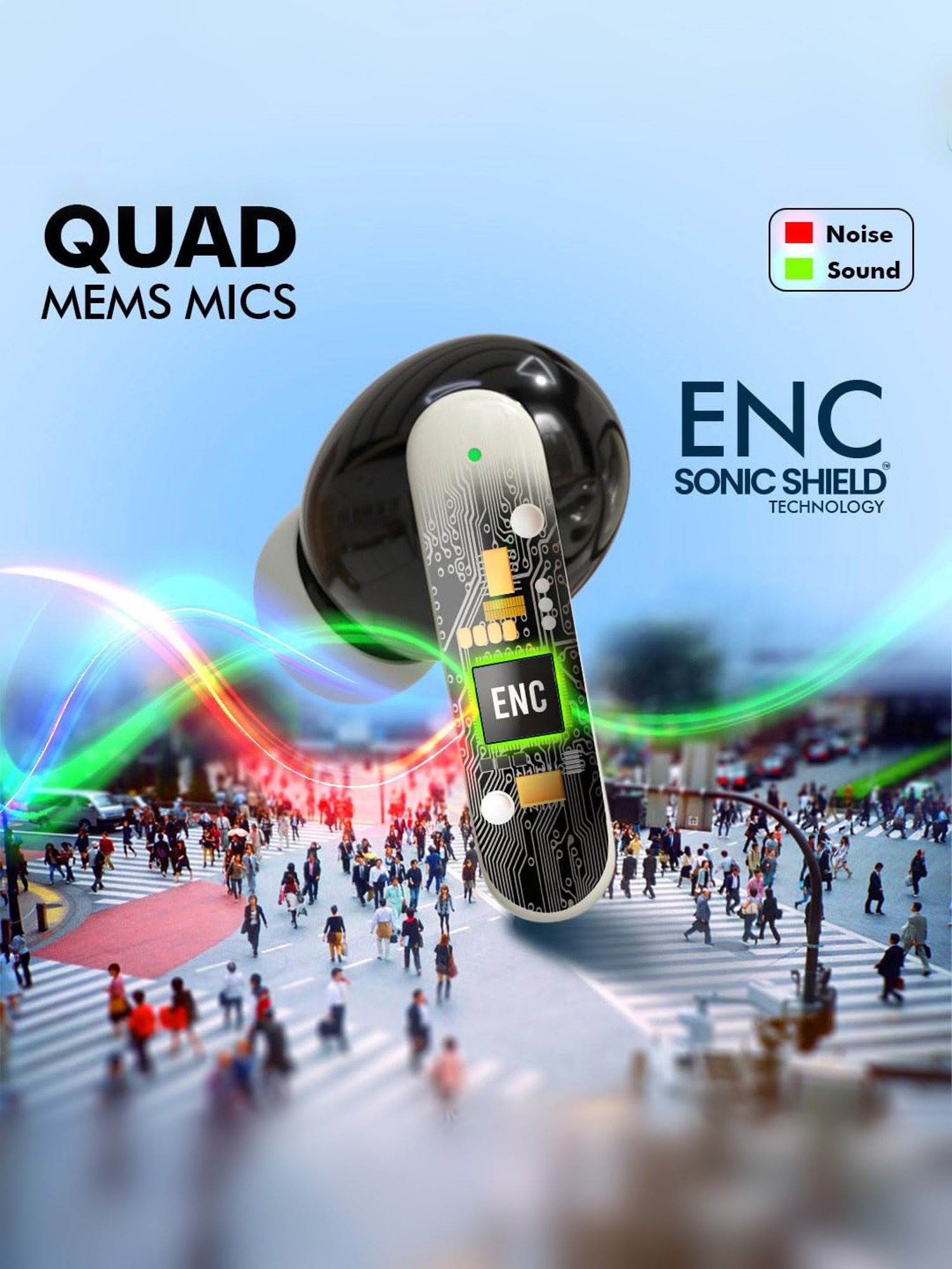 ACwO DwOTS 323 in-Ear BT Earbuds with 48H Playback & ENC Technology (Charcoal Grey, True Wireless)