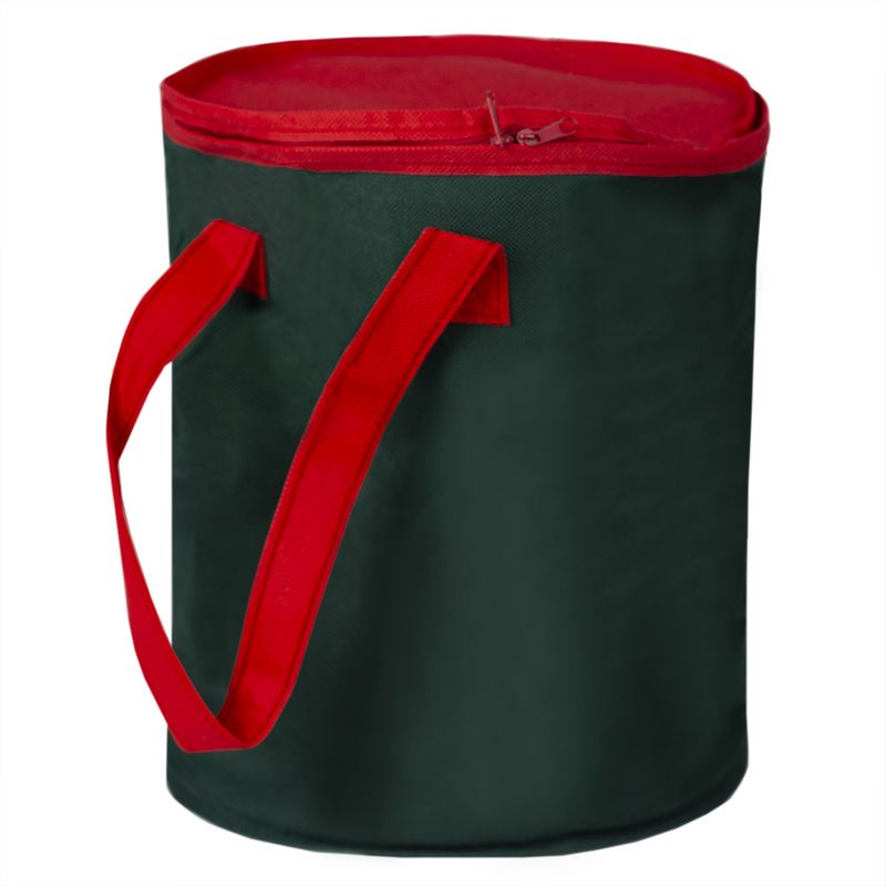 Home Basics Textured PVC Christmas Light Storage Bag, Green