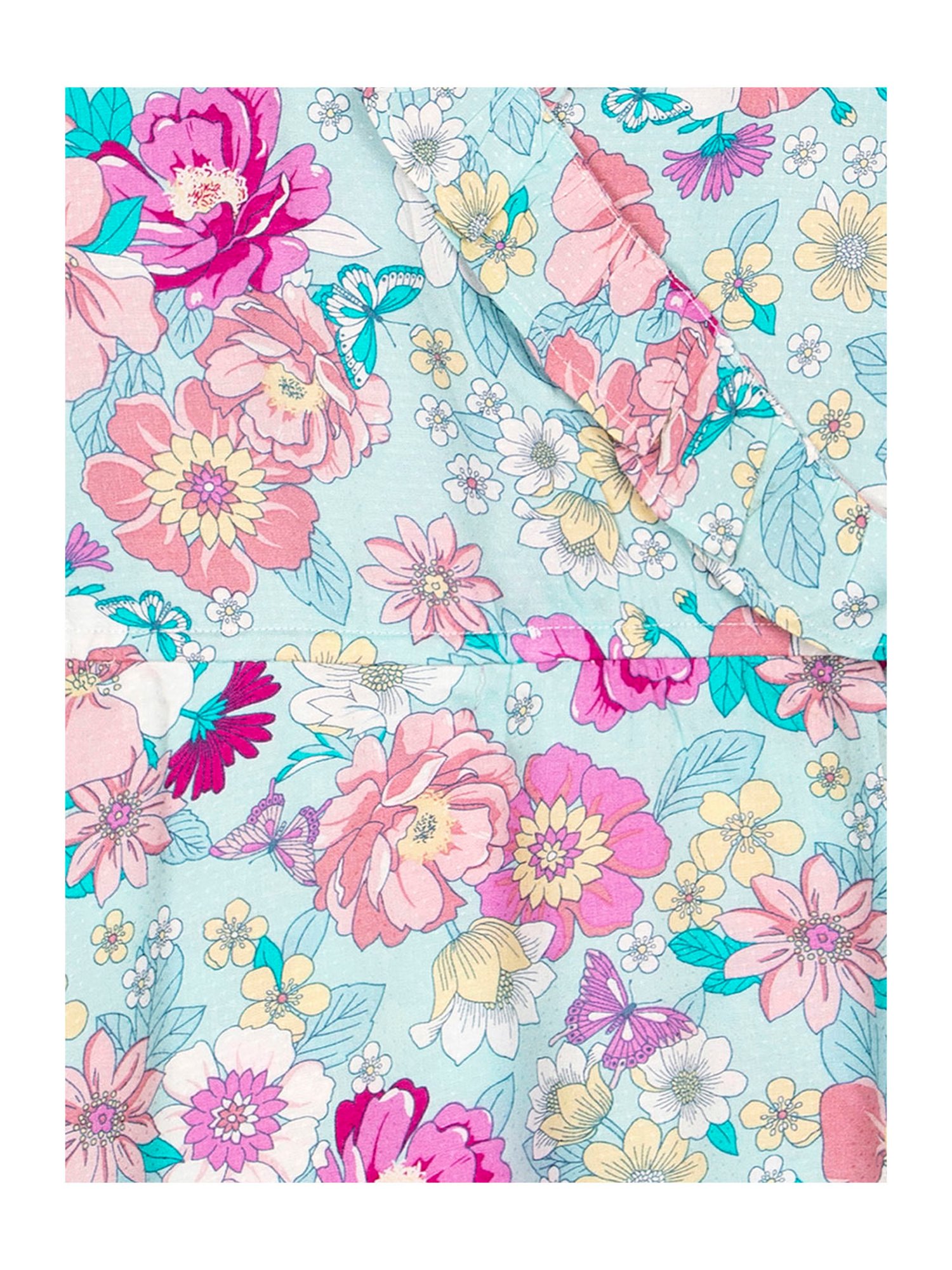 Budding Bees Kids Light Blue Floral Print Dress