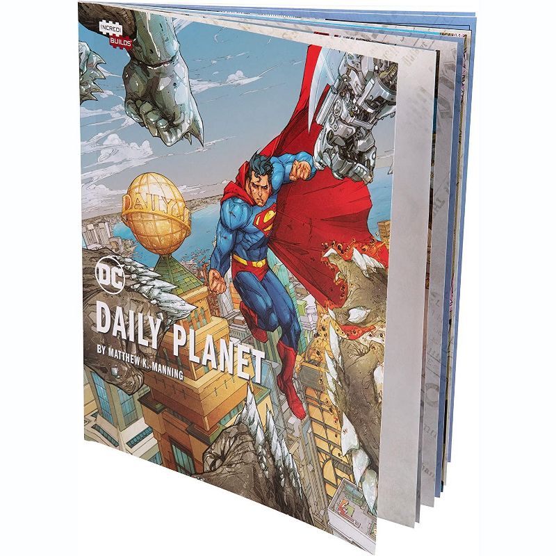 Incredibuilds DC Comics Superman Daily Planet Book & Wood Model Figure Kit