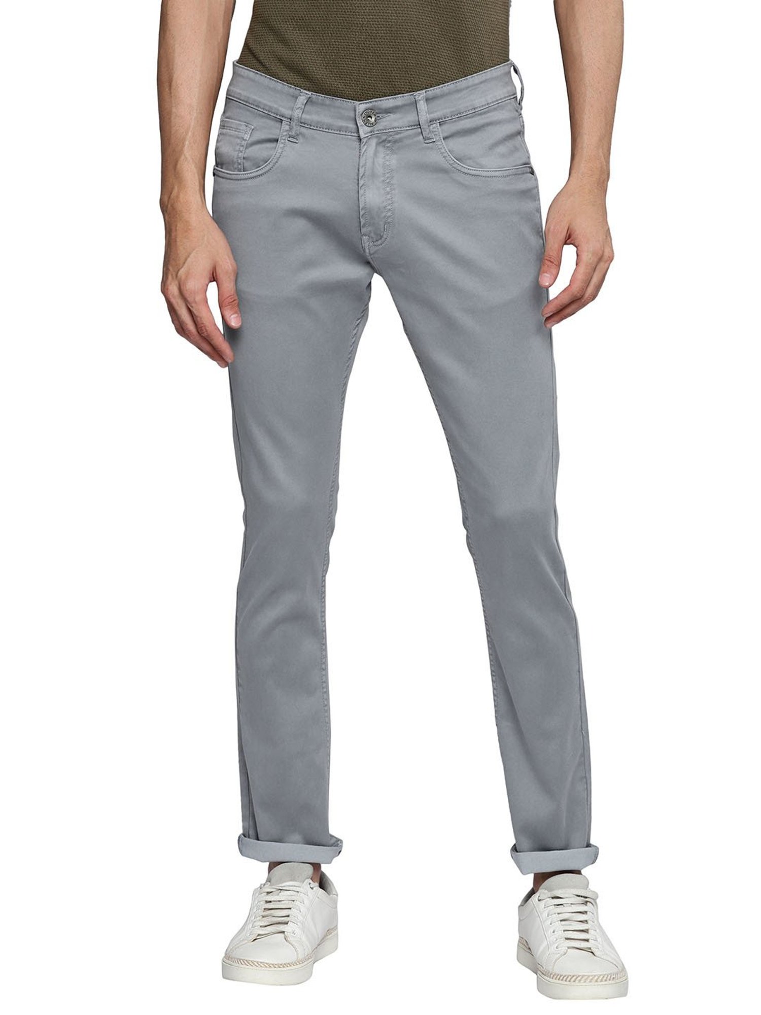 Allen cooper Grey Regular Fit Jeans