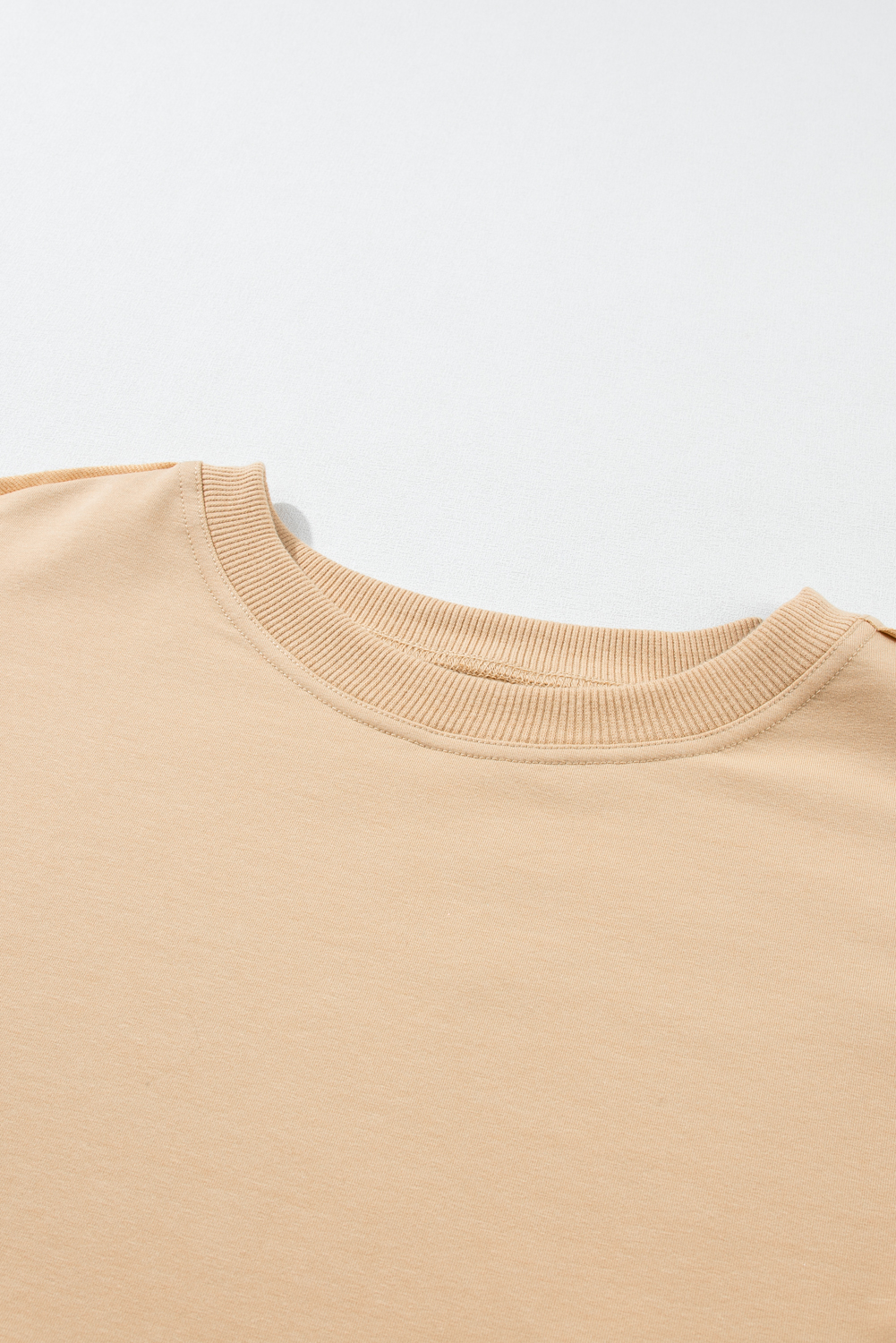 Khaki Sweatshirt Colorblock Flowy Pleated Mini Dress