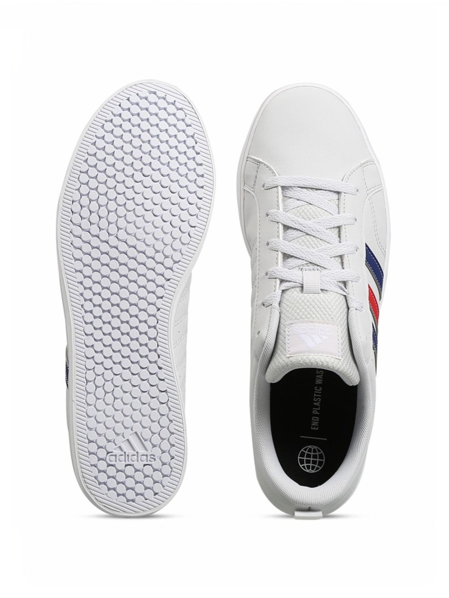 Adidas Men's Vs Pace 2.0 White Skateboarding Shoes
