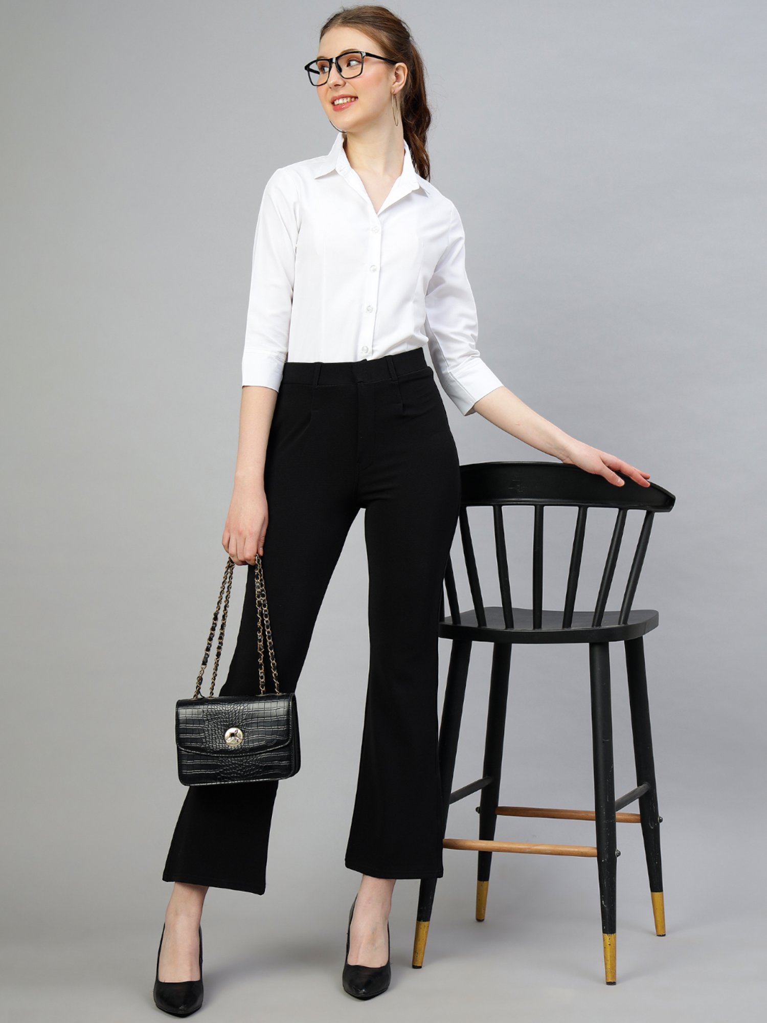 FITHUB White Regular Fit Shirt