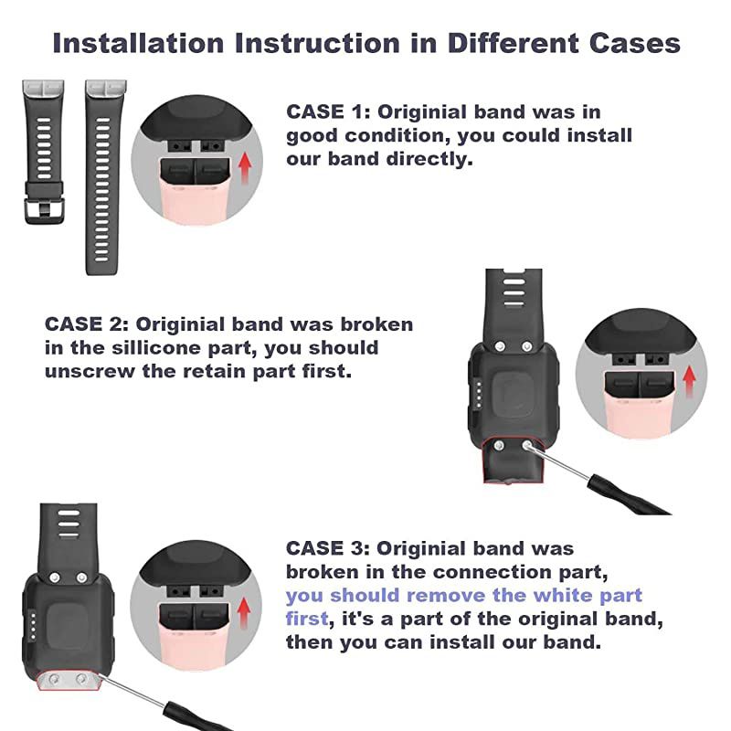 Band Compatible with Garmin Forerunner 35, Soft Silicone Replacement Watch Band Strap for Garmin Forerunner 35 Smart Watch