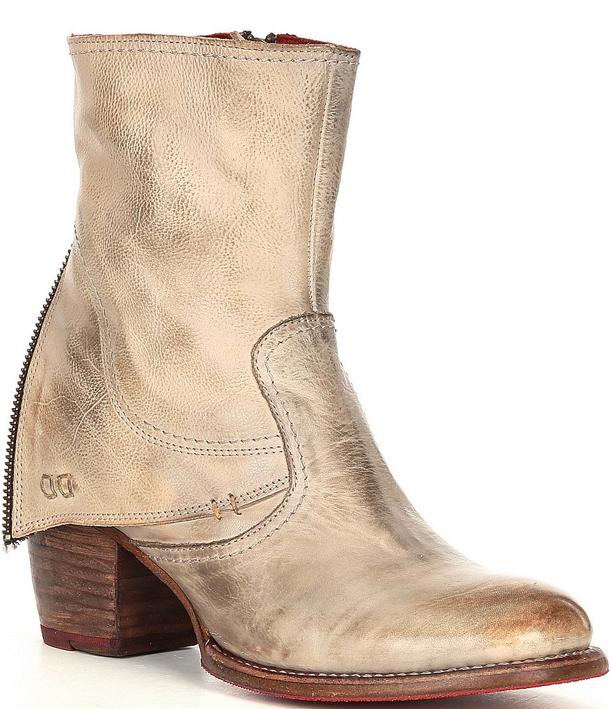 Bed Stu Iris Leather Block Heel Booties