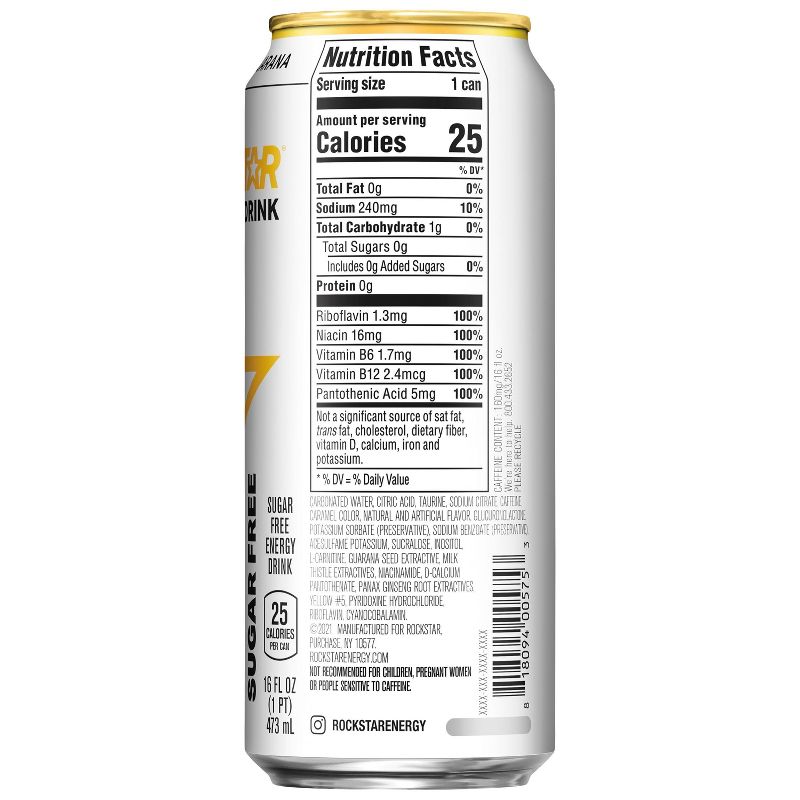 Rockstar Sugar Free Energy Drink - 16 fl oz can