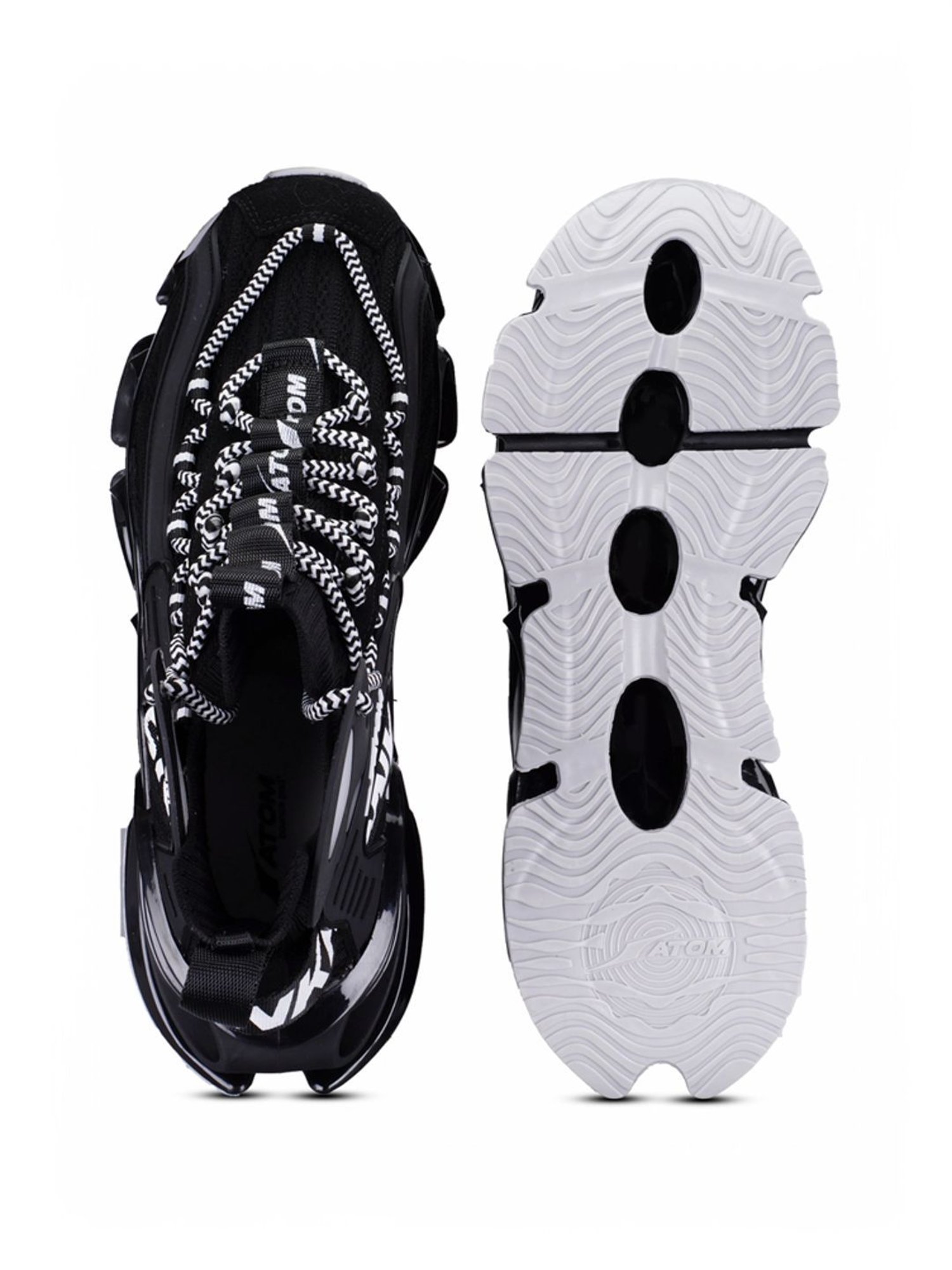 Atom Men's Alpha Predator Black Running Shoes