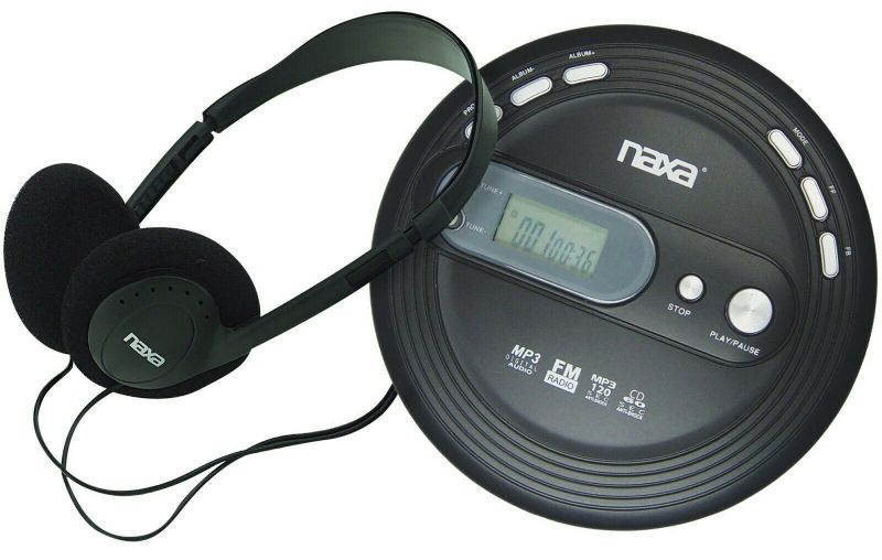 Portable CD Player HOTT Walkman CD Player LCD Display Anti-Skip Protection Shockproof Function Only Support 5 Formats CD CD-R CD-RW MP3 CD-DA WMA Audio Files Silver