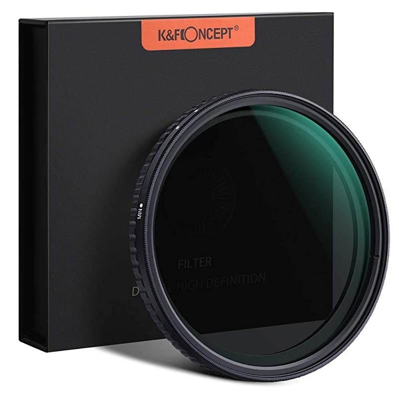 52mm Fader ND Filter Neutral Density Variable Filter ND2 to ND32 for Camera Lens NO X SpotNanotecUltraSlimWeatherSealed
