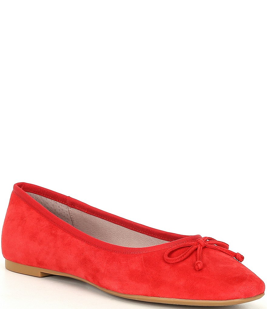Deltan Quinn Suede Square Toe Ballet Flats