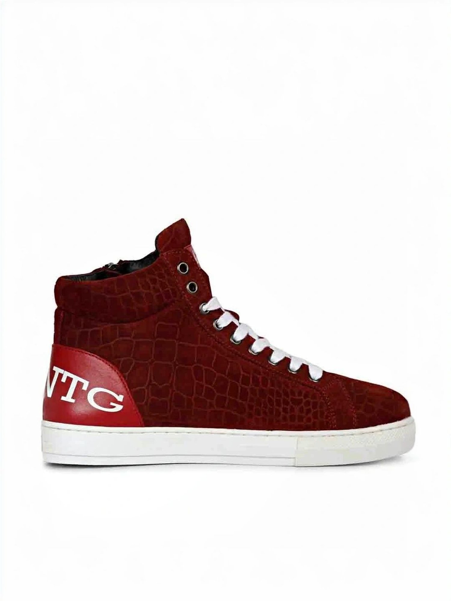 Saint G Men's Harvey Burgundy Ankle High Sneakers