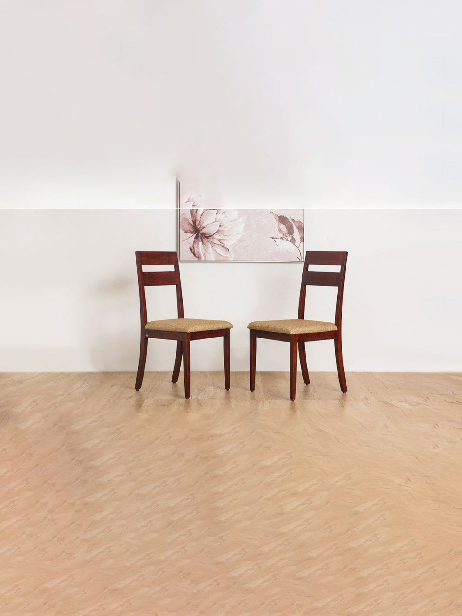 Durian Elanor Modern Brown & Beige Premium Leatherette Dining Chair