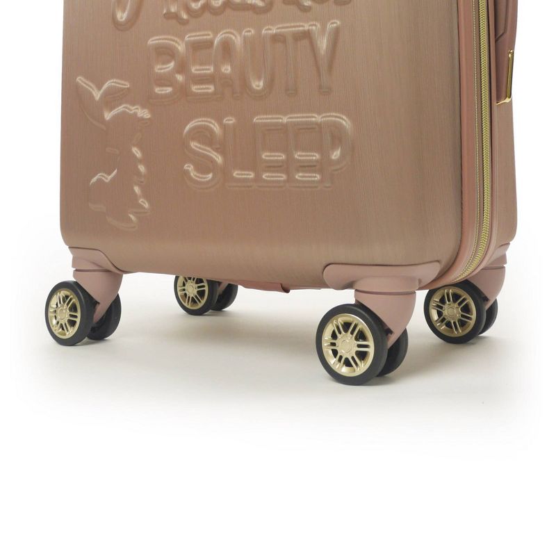 FUL Disney Princess Aurora Sleeping Beauty 21" Carry On Hardside Spinner Suitcase - Rose Gold