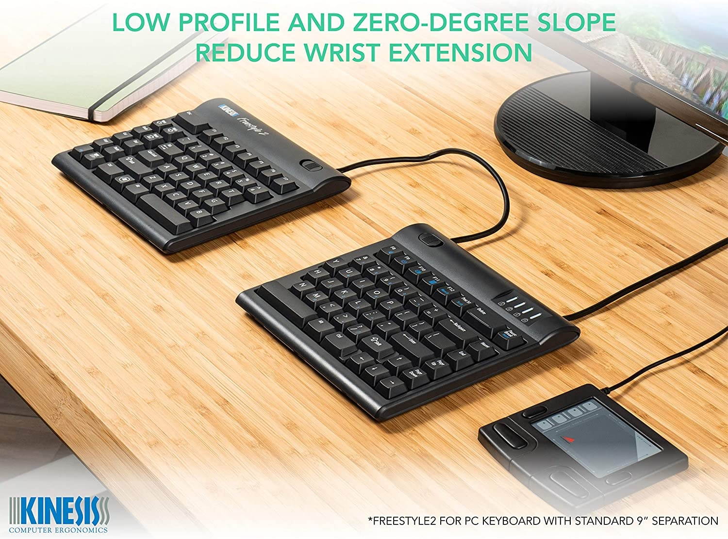 Kinesis Freestyle2 Ergonomic Keyboard for PC (20" Extended Separation)