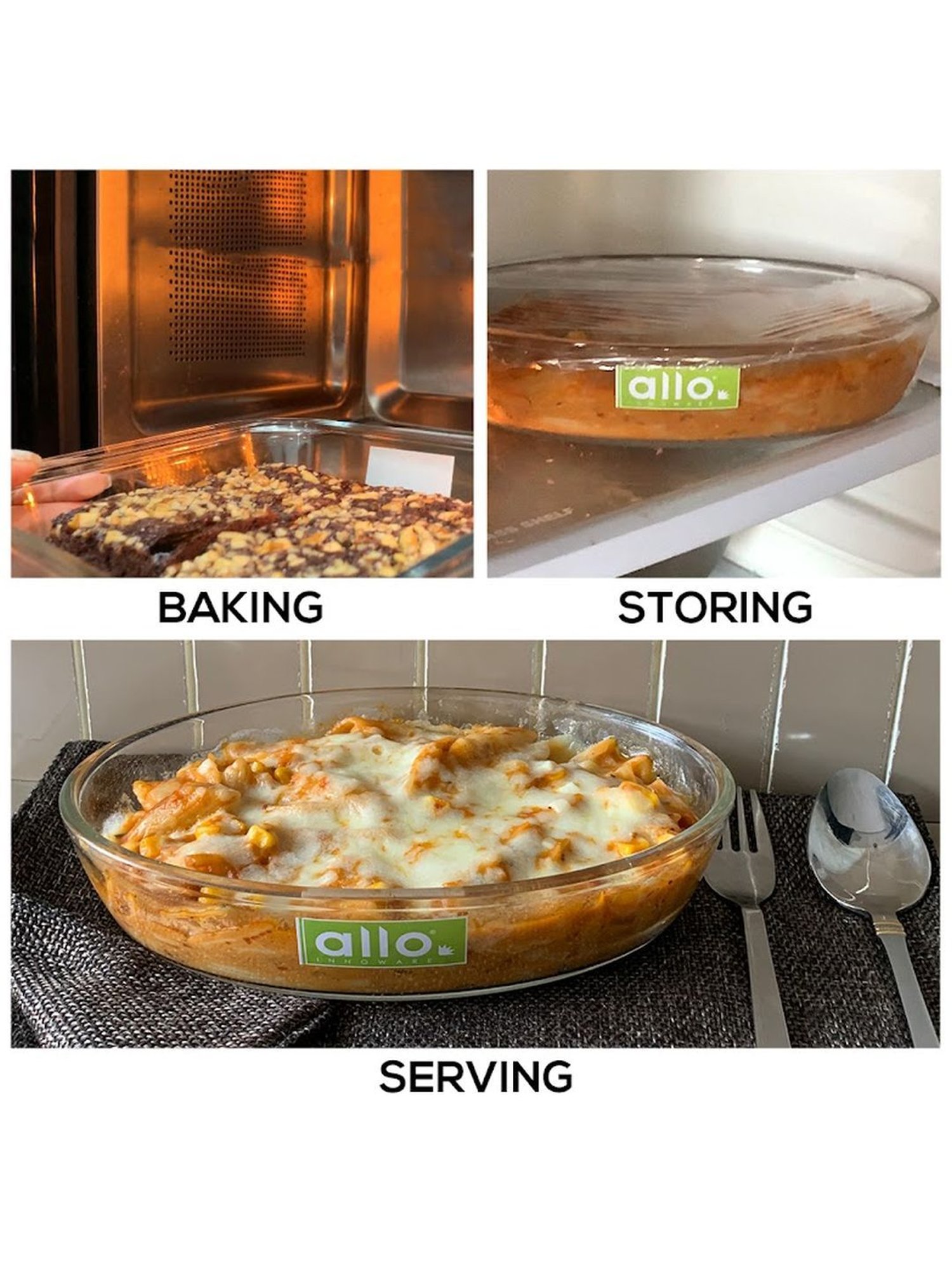 Borosilicate Oval Glass Baking Dish, Baking Tray, Oven and Microwave Safe